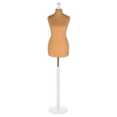 Display Guru Female Uk Size 18/20 Dressmakers Tailors Dummy Mannequin Gold Torso Bust with White Wood Round Base